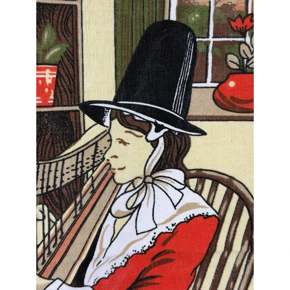 Clive Mayor Tea Towel Vintage Pilgrim Harpist Cottagecore Farmhouse Kitchen